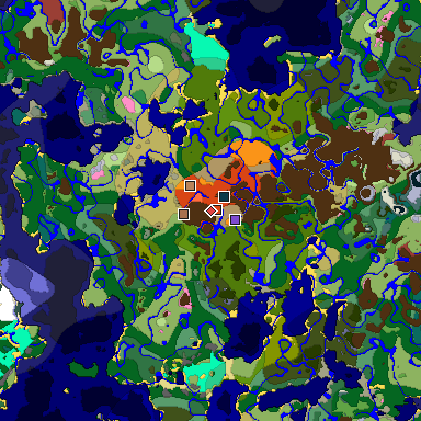 Predicted biome map of Java 26.3 seed -1948590924358580953 around estimated spawn