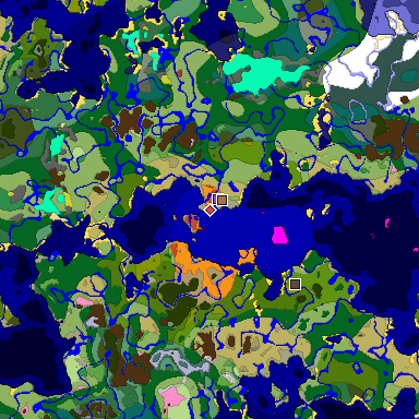 Predicted biome map of Java 26.3 seed 4846682722397450312 around estimated spawn