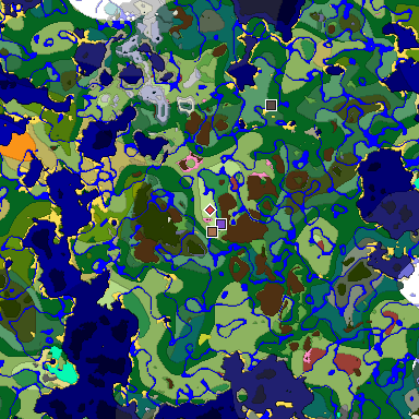 Predicted biome map of Java 26.3 seed -7985138232000737944 around estimated spawn