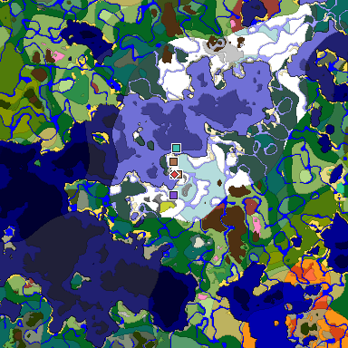 Predicted biome map of Java 26.3 seed -6205772774419961453 around estimated spawn