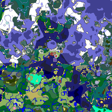 Predicted biome map of Java 26.3 seed -948369862593580201 around estimated spawn