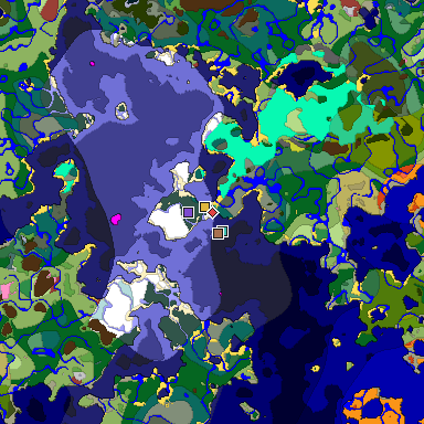 Predicted biome map of Java 26.3 seed -6050664547185252138 around estimated spawn