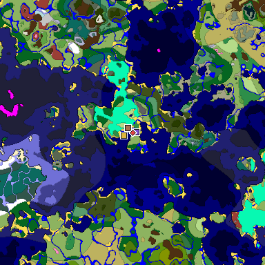 Predicted biome map of Java 26.3 seed 4804494522683525253 around estimated spawn