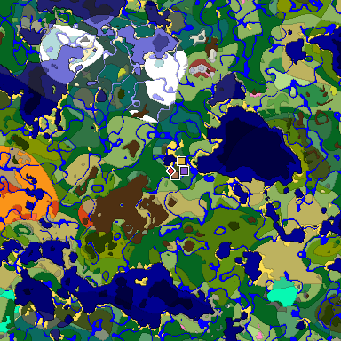 Predicted biome map of Java 26.3 seed -6131837811847952644 around estimated spawn