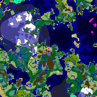 Map of Minecraft seed -6219698678874494165 around spawn
