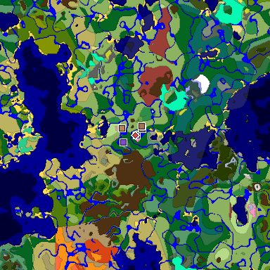Map of Minecraft seed 6260959143632802220 around spawn