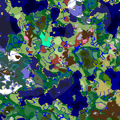 Map of Minecraft seed 2051666366537536023 around spawn