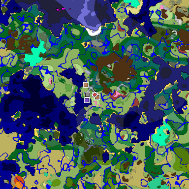 Map of Minecraft seed 3566234974344356712 around spawn