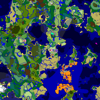 Predicted biome map of Java 26.3 seed -7421017824225753948 around estimated spawn