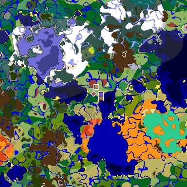 Predicted biome map of Java 26.3 seed 2014549068544753324 around estimated spawn