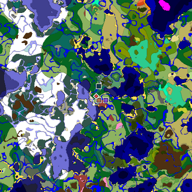 Predicted biome map of Java 26.3 seed -207803629715760567 around estimated spawn