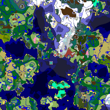 Predicted biome map of Java 26.3 seed 6571588928197711639 around estimated spawn