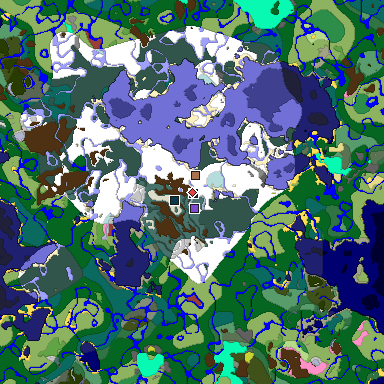 Predicted biome map of Java 26.3 seed 2266233069761688614 around estimated spawn