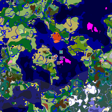 Predicted biome map of Java 26.3 seed -787803858981754909 around estimated spawn