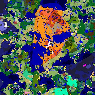 Predicted biome map of Java 26.3 seed -932165590988407977 around estimated spawn