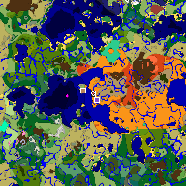 Predicted biome map of Java 26.3 seed 1519043015147728184 around estimated spawn