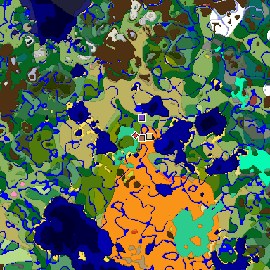 Predicted biome map of Java 26.3 seed 4771710237401013205 around estimated spawn
