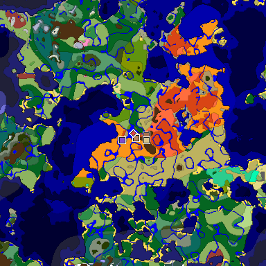 Predicted biome map of Java 26.3 seed -7594958736875493255 around estimated spawn