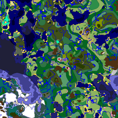 Predicted biome map of Java 26.3 seed 6617099536087142372 around estimated spawn