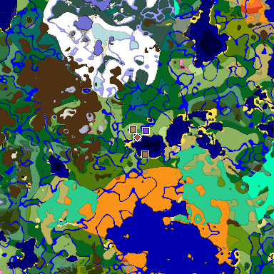Predicted biome map of Java 26.3 seed 1815310702966209569 around estimated spawn