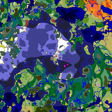 Predicted biome map of Java 26.3 seed -1123403263693392549 around estimated spawn