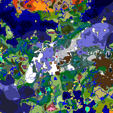 Predicted biome map of Java 26.3 seed 3901907618746783009 around estimated spawn