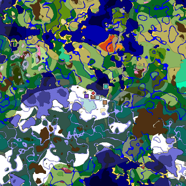Predicted biome map of Java 26.3 seed 2200518796922983179 around estimated spawn