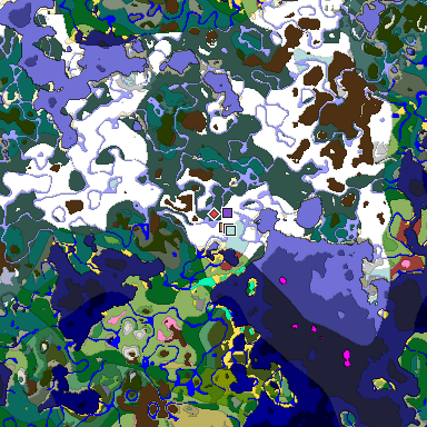 Predicted biome map of Java 26.3 seed 946571892544052161 around estimated spawn