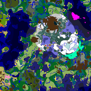 Predicted biome map of Java 26.3 seed -6861572675784718588 around estimated spawn
