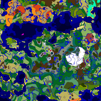 Predicted biome map of Java 26.3 seed 2522978916489826226 around estimated spawn
