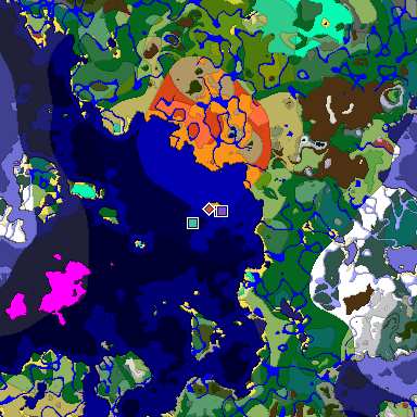 Map of Minecraft seed -7925099948898636393 around spawn