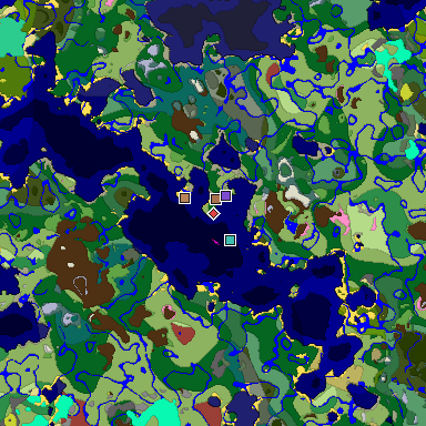 Predicted biome map of Java 26.3 seed 8170860860194170603 around estimated spawn