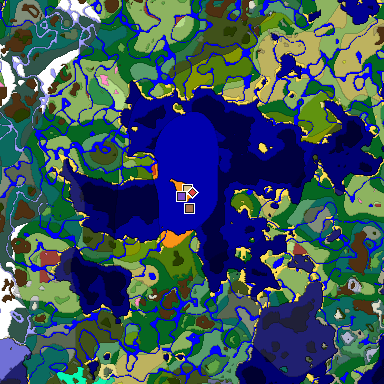Predicted biome map of Java 26.3 seed -568960880212569974 around estimated spawn