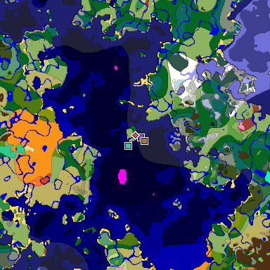 Predicted biome map of Java 26.3 seed 4642797673515811197 around estimated spawn