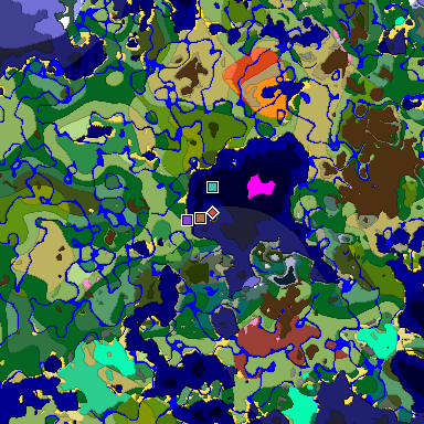Map of Minecraft seed 1317649262198915066 around spawn