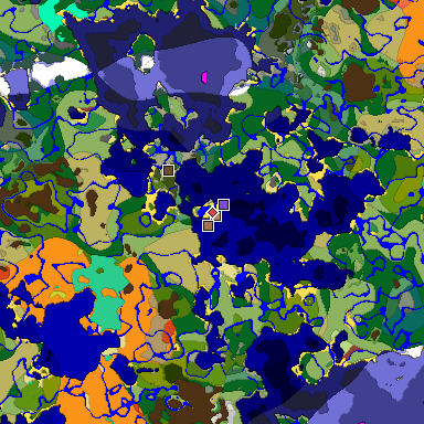 Predicted biome map of Java 26.3 seed -1170126894838270548 around estimated spawn