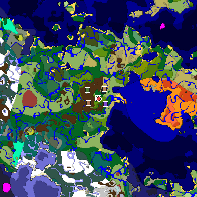Map of Minecraft seed -2748928294175113891 around spawn