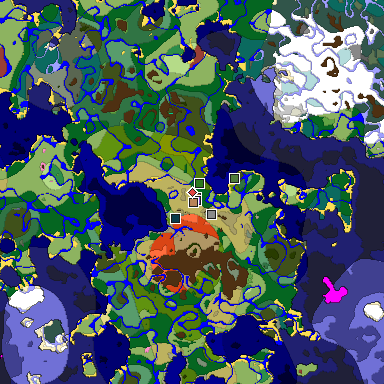 Predicted biome map of Java 26.3 seed 1809003302306008475 around estimated spawn