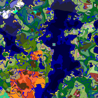Map of Minecraft seed -619947078465037738 around spawn