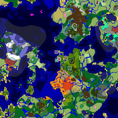 Map of Minecraft seed 6180510943880998702 around spawn