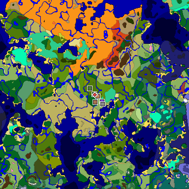 Map of Minecraft seed -3940980870192127527 around spawn