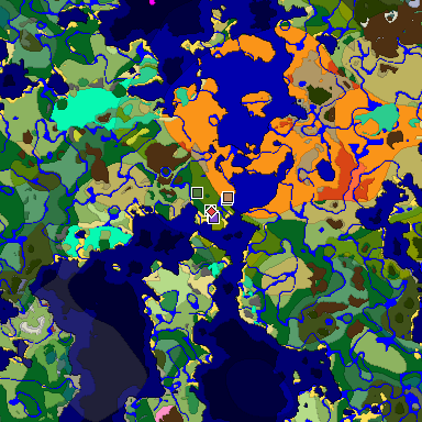 Map of Minecraft seed -1913796086619425005 around spawn