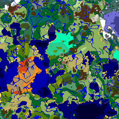 Predicted biome map of Java 26.3 seed 933419475118471510 around estimated spawn