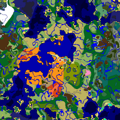 Predicted biome map of Java 26.3 seed -4817978923626270865 around estimated spawn