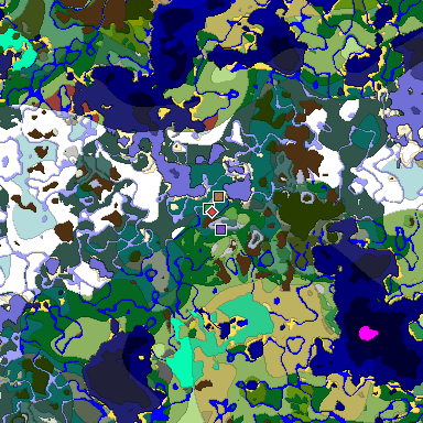 Predicted biome map of Java 26.3 seed 4766627506453754978 around estimated spawn