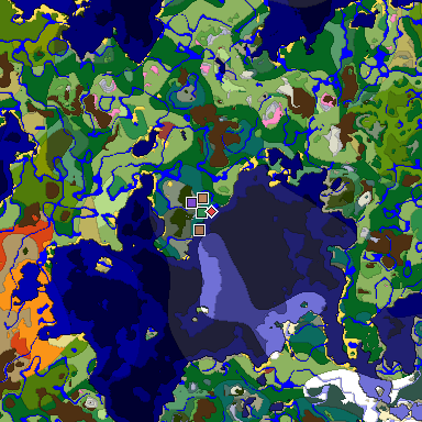 Predicted biome map of Java 26.3 seed -1615034869033577115 around estimated spawn