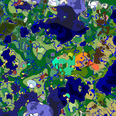 Predicted biome map of Java 26.3 seed -6311126990802332507 around estimated spawn