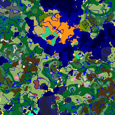 Map of Minecraft seed -4431668444262700911 around spawn