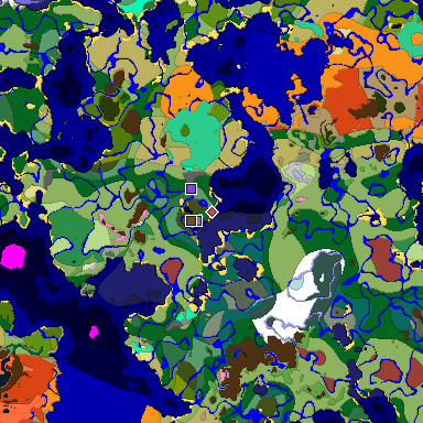 Map of Minecraft seed -2544447487000882100 around spawn