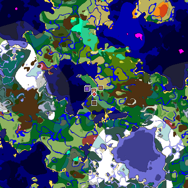 Map of Minecraft seed -9118079657302699528 around spawn